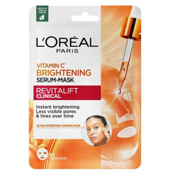 Revitalift Clinical rozświetlająca maska-serum w płachcie z witaminą C i kwasem salicylowym 26g