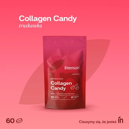 Intenson Collagen Candy 60 tabl. smak truskawka