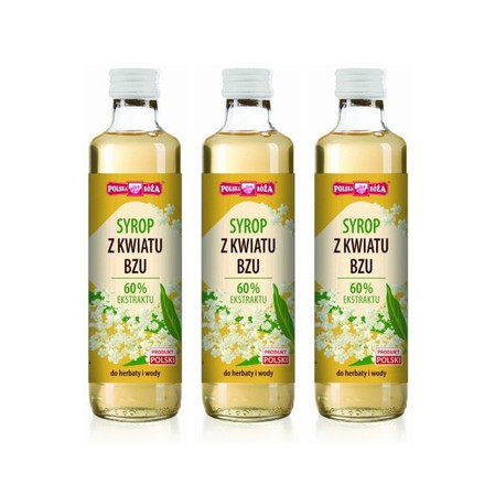 Zestaw: 3x Polska Róża Lemoniada kwiat bzu 250ml