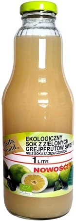 JAFFA GOLD SOK Z ZIELONYCH GREJPFRUTÓW SWEETIE NFC BIO 1L