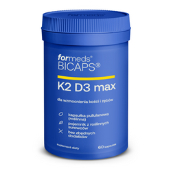 Zestaw mix ForMeds Bicaps: 1x Witamina D3 4000 IU + K2 MAX 60 kaps. i 1x Zinc 15 Cynk 60 kaps.