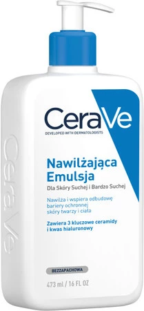 CeraVe, nawilżająca emulsja dla skóry suchej i bardzo suchej, 473 ml