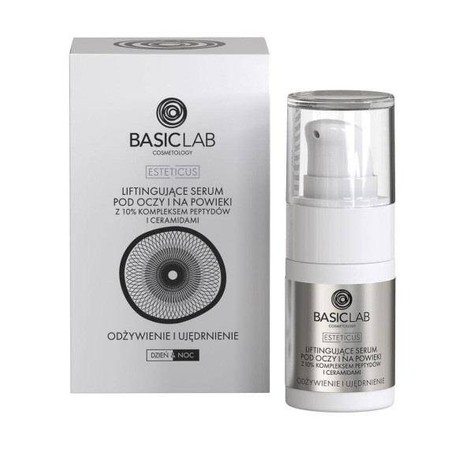 Esteticus liftingujące serum pod oczy i na powieki 10% kompleks peptydów i ceramidów Odżywienie i Ujędrnienie 15ml