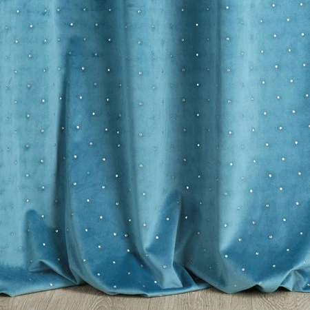 ZASŁONA GOTOWA JOLIE1 140 X 250 CM TURKUSOWY