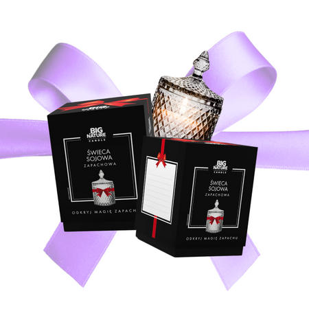 Świeca sojowa o zapachu LAWENDA 240g PREZENTOWA