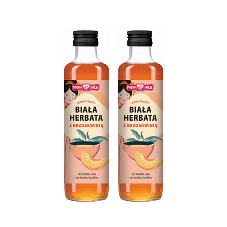 Zestaw: 2x Herbata Biała z brzoskwinią 250ml POLSKA RÓŻA