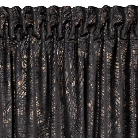 ZASŁONA GOTOWA TULIA NA TAŚMIE 135 X 270 CM CZARNY