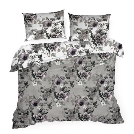 Komplet pościeli satynowej Nika 54, 220 x 200 cm, Popielaty