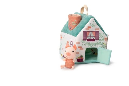 LILLIPUTIENS Zestaw 3 domków dla świnek i wilka 18 m+