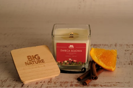 Big Nature Świeca sojowa ZAPACH ŚWIĄT 205g