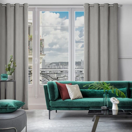 ZASŁONA GOTOWA AMARO 140 X 250 CM SZAROBEŻOWY