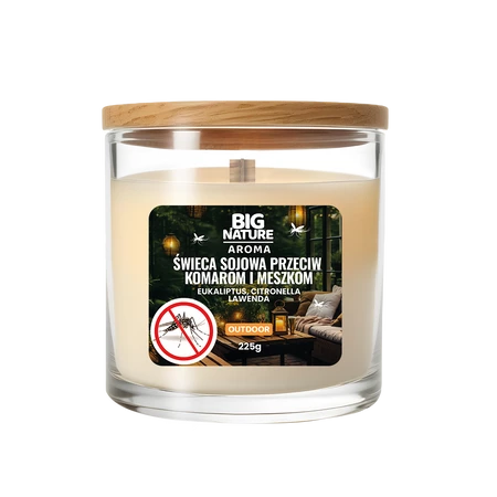 Big Nature Świeca sojowa przeciwko komar i meszkom OUTDOOR 225g