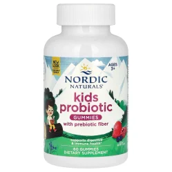 Nordic Naturals Kids Flora Probiotic Gummies żelki z probiotykiem 60 sztuk smak owoce leśne