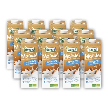 Zestaw Natumi Napój migdałowy bez dodatku cukru (1000ml) x12 szt.