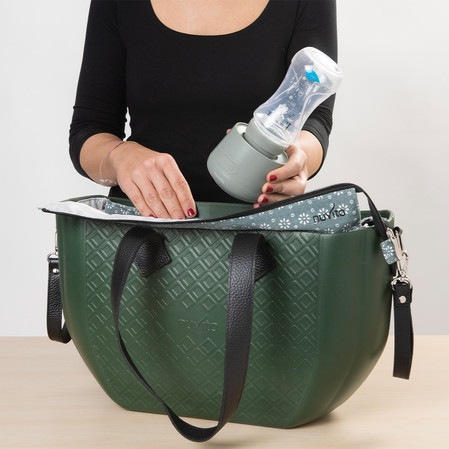 Nuvita, Warm'n'Go, Przenośny podgrzewacz do butelek, ładowanie USB, Szałwiowa Zieleń