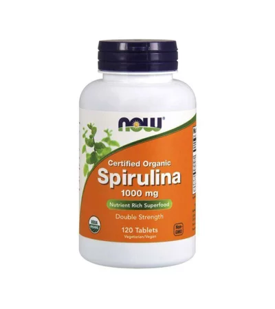 Now Foods - EKO Spirulina 1000 mg - 120 tabl.