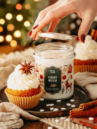 Woskiknot świeca sojowa Zimowy Muffin