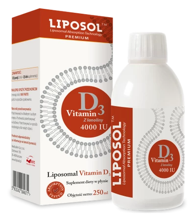 Liposol Liposomalna Witamina D3 4000 IU 250 ml