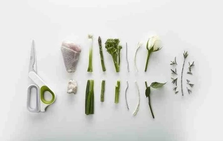 JJ - Nożyczki kuchenne PowerGrip™, biało-zielone