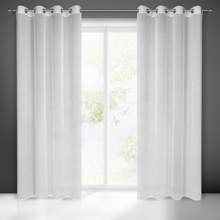 FIRANA GOTOWA SANDRA 140 X 250 CM BIAŁY