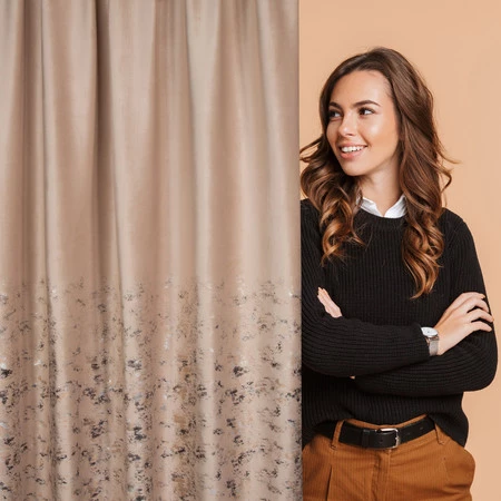 ZASŁONA GOTOWA MARIELA NA TAŚMIE 140 X 270 CM BEŻOWY