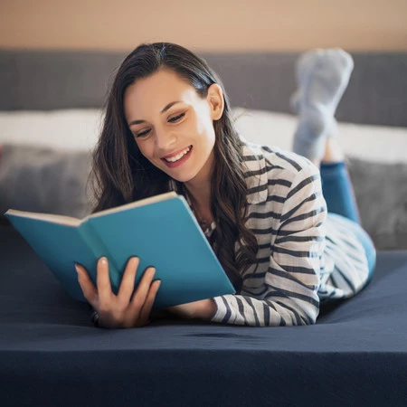 Prześcieradło z gumką, Jersey D91 90 x 200 x 25 cm, Granatowy