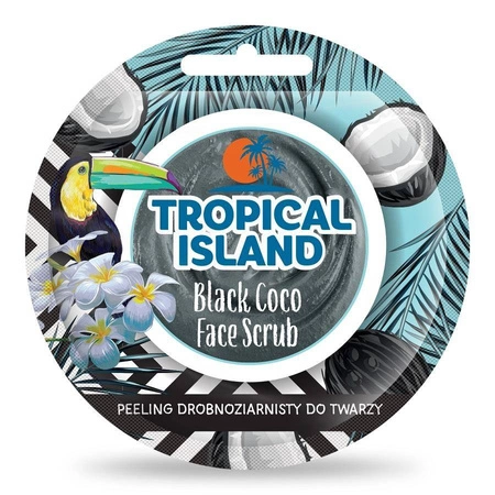 Tropical Island Face Scrub peeling drobnoziarnisty do twarzy Black Coco 8g