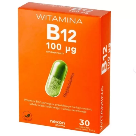 Nexon Witamina B12 100μg, 30 kaps.