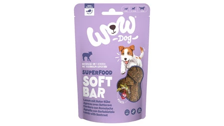 WOW Superfood Soft Bar Lamm - jagnięcina z buraczkami miękkie przysmaki dla psa (150g)