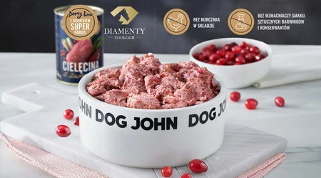 John Dog Berry Cielęcina Z Żurawiną - karma mokra dla psa - 6 x 800g