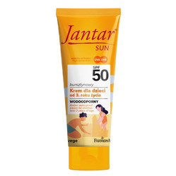 Jantar Sun bursztynowy wodoodporny krem dla dzieci SPF50 50ml