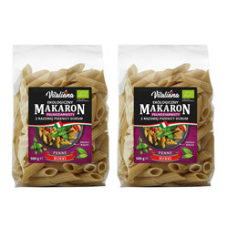 Zestaw: 2x MAKARON (SEMOLINOWY RAZOWY) PENNE BIO 500 g - VITALIANA