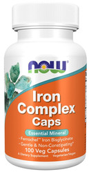NOW FOODS Iron Complex - Żelazo Complex (100 kaps.)