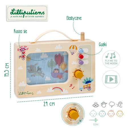 Lilliputiens Drewniana animowana pozytywka Smok Joe 10 m+