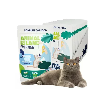 Animal Island Mokra karma dla kota Biała Ryba 12 x 85g
