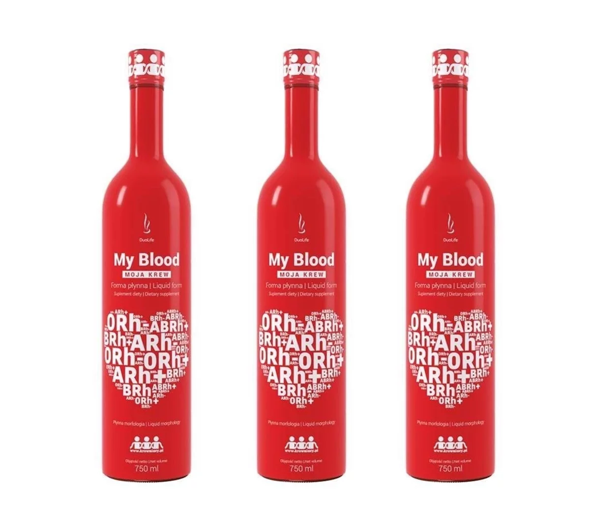 Zestaw: 3x DuoLife - Moja krew w płynie - 750ml - Nabea.pl