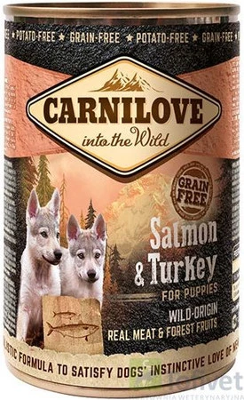 CARNILOVE Dog Puppies Salmon / Turkey ŁOSOŚ INDYK 400g