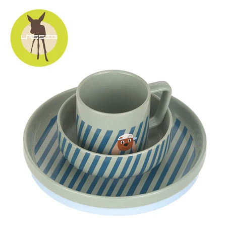 Lassig Komplet naczyń z porcelany Tiny Team Piesek