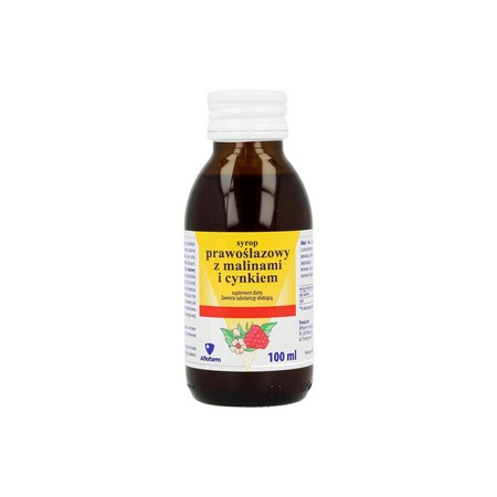 Aflofarm syrop prawoślazowy Malina i Cynk 100 ml