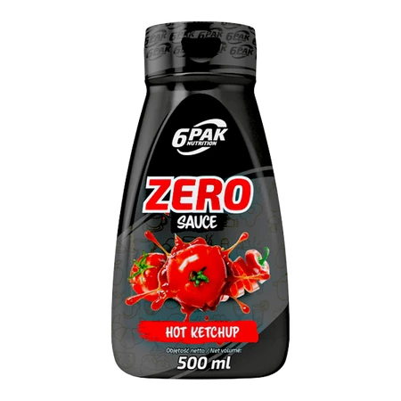 6PAK SAUCE ZERO HOT KETCHUP ostry ketchup 500ml