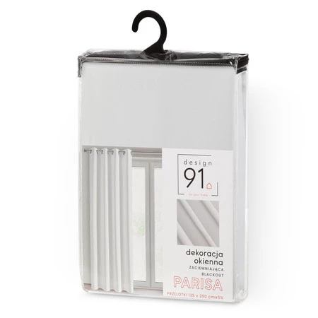 ZASŁONA GOTOWA D91 PARISA 140 X 250 CM BIAŁY