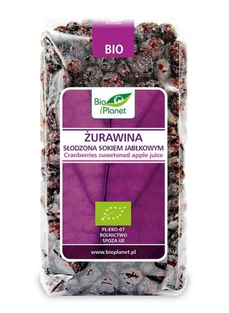 ŻURAWINA Z SOKIEM JABŁKOWYM BIO 400 g BIO PLANET