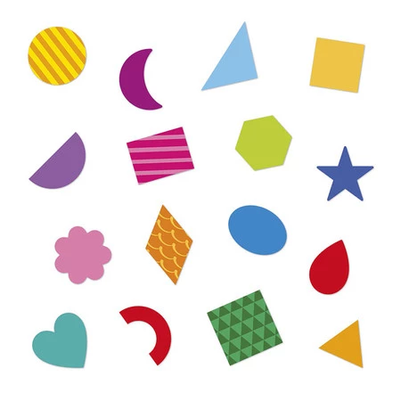 Janod Naklejki wielorazowe 300 szt. Figury geometryczne 3+