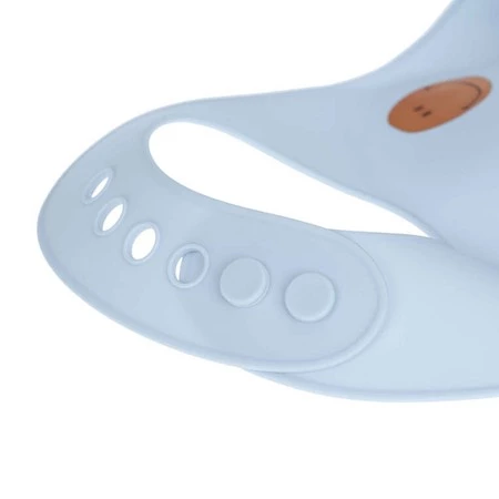 Lassig Śliniak silikonowy z kieszonką Happy Rascals Smile sky blue