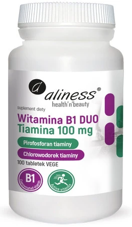 Aliness Witamina B1 (Tiamina) DUO 100 mg x 100 Vege tabs