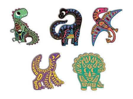 Janod Zestaw kreatywny Do zdrapywania Dinozaury 5+