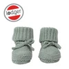 Lodger Buciki niechodki dziergane bawełniane miętowe Silk 0-6 m