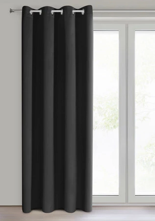 ZASŁONA GOTOWA D91 PARISA 135 X 250 CM CZARNY