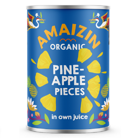 AMAIZIN ANANAS KAWAŁKI BIO 400 g (240 g) PUSZKA