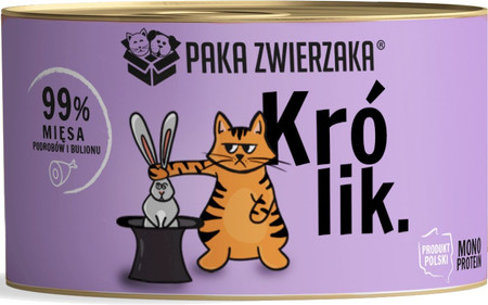 Paka Zwierzaka Królik - karma mokra dla psa - 200g